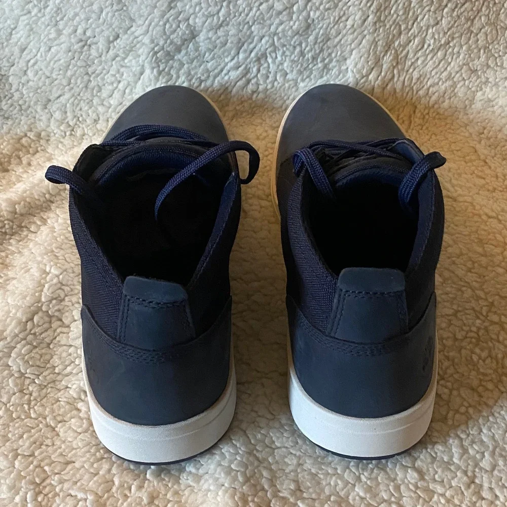 Timberland Groveton Chukka Mens 10.5 Navy Blue Nubuck Cordura Sneakers A1SF3